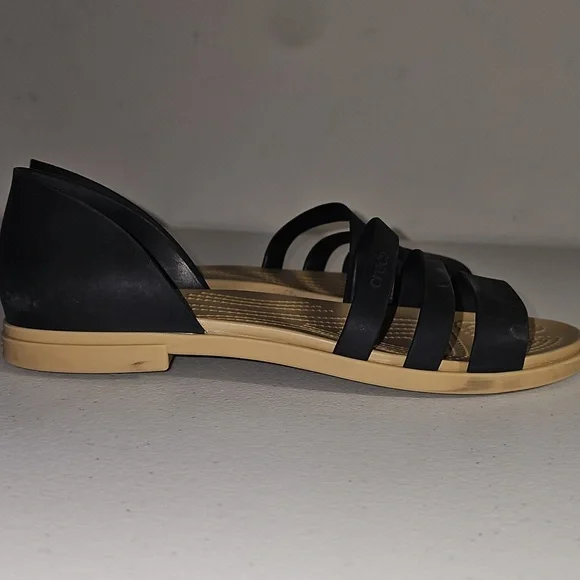 Croc Tulum Open Toe Sandals black Size 9 Comfy & Stylish - Picture 3 of 15